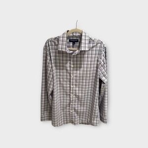 Mizzen + Main Leeward Mens Plaid Long Sleeve Button Up Shirt Size L